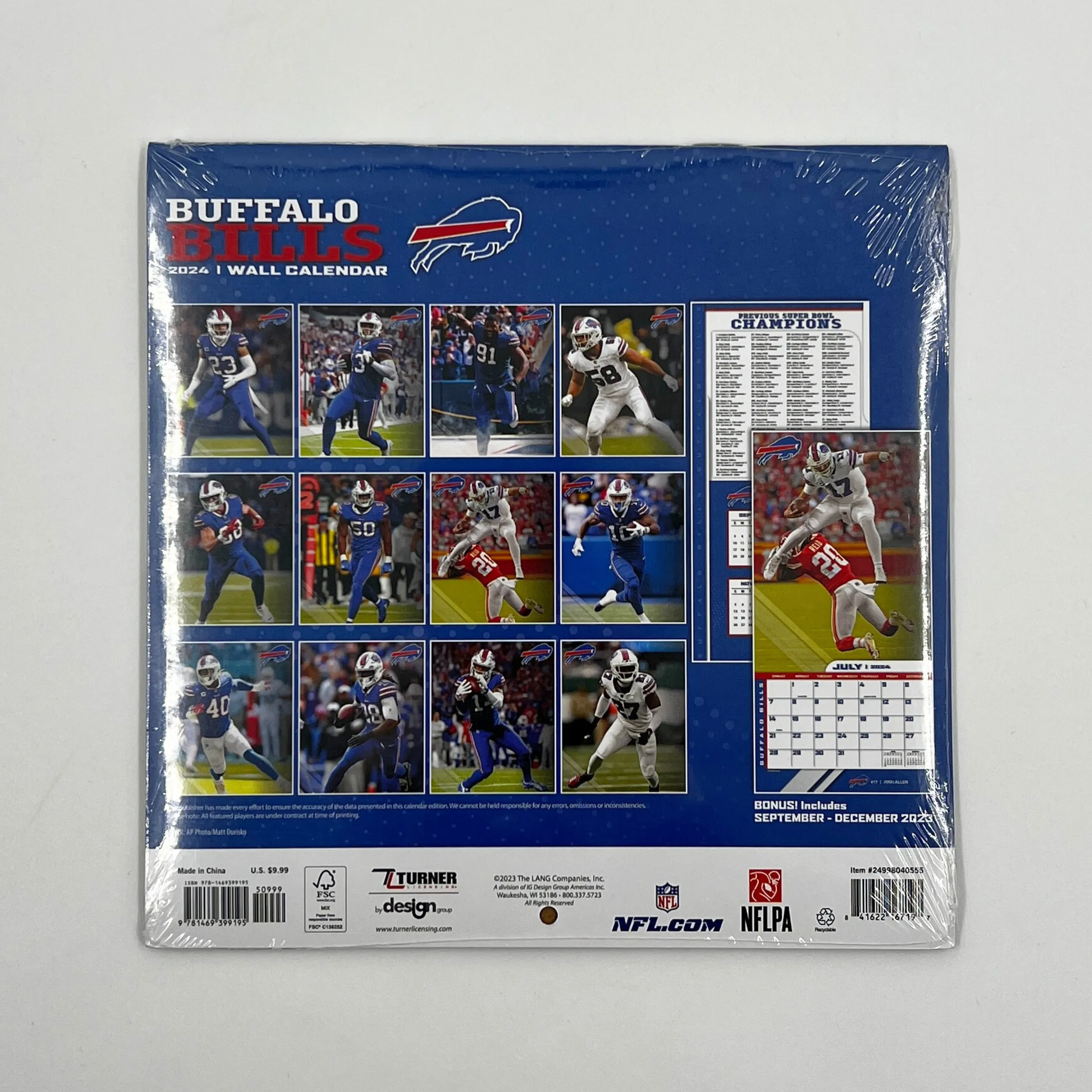 2024 Buffalo Bills Mini Wall Calendar