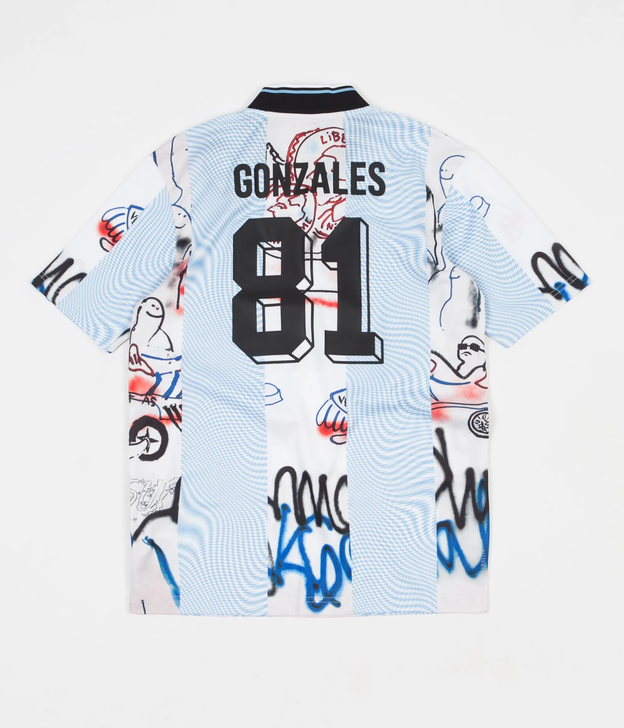 Adidas Gonzales Jersey - Black / White / Clear Blue / Multicolour