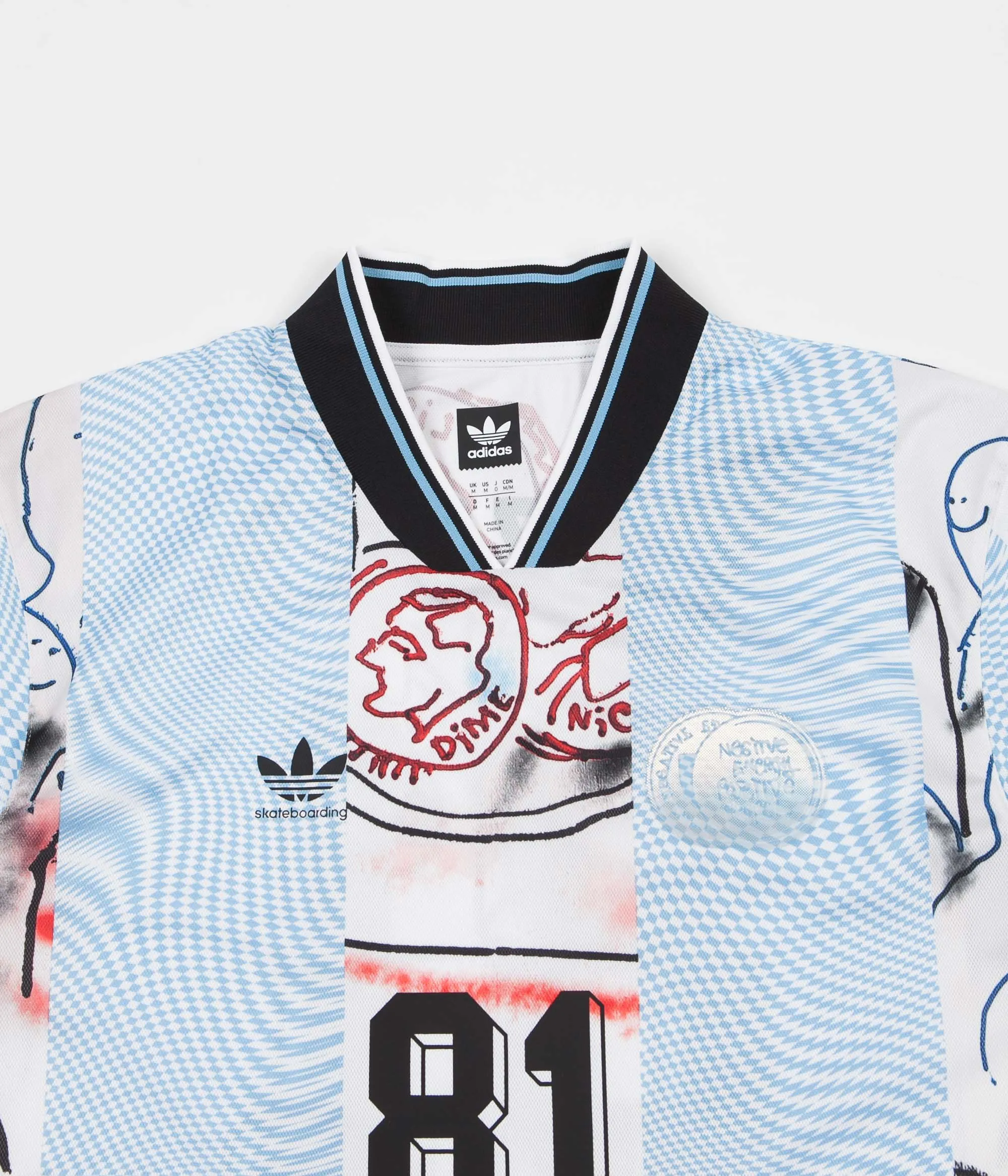 Adidas Gonzales Jersey - Black / White / Clear Blue / Multicolour