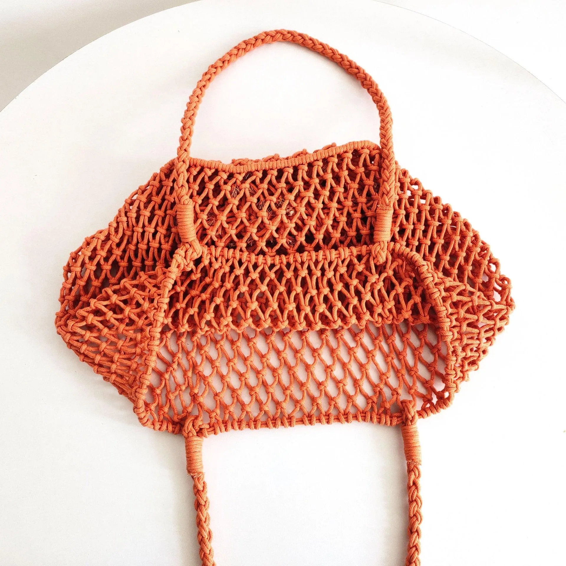 Aurora Hollow Fishnet Handbag