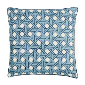 Basketweave Blue Pillow