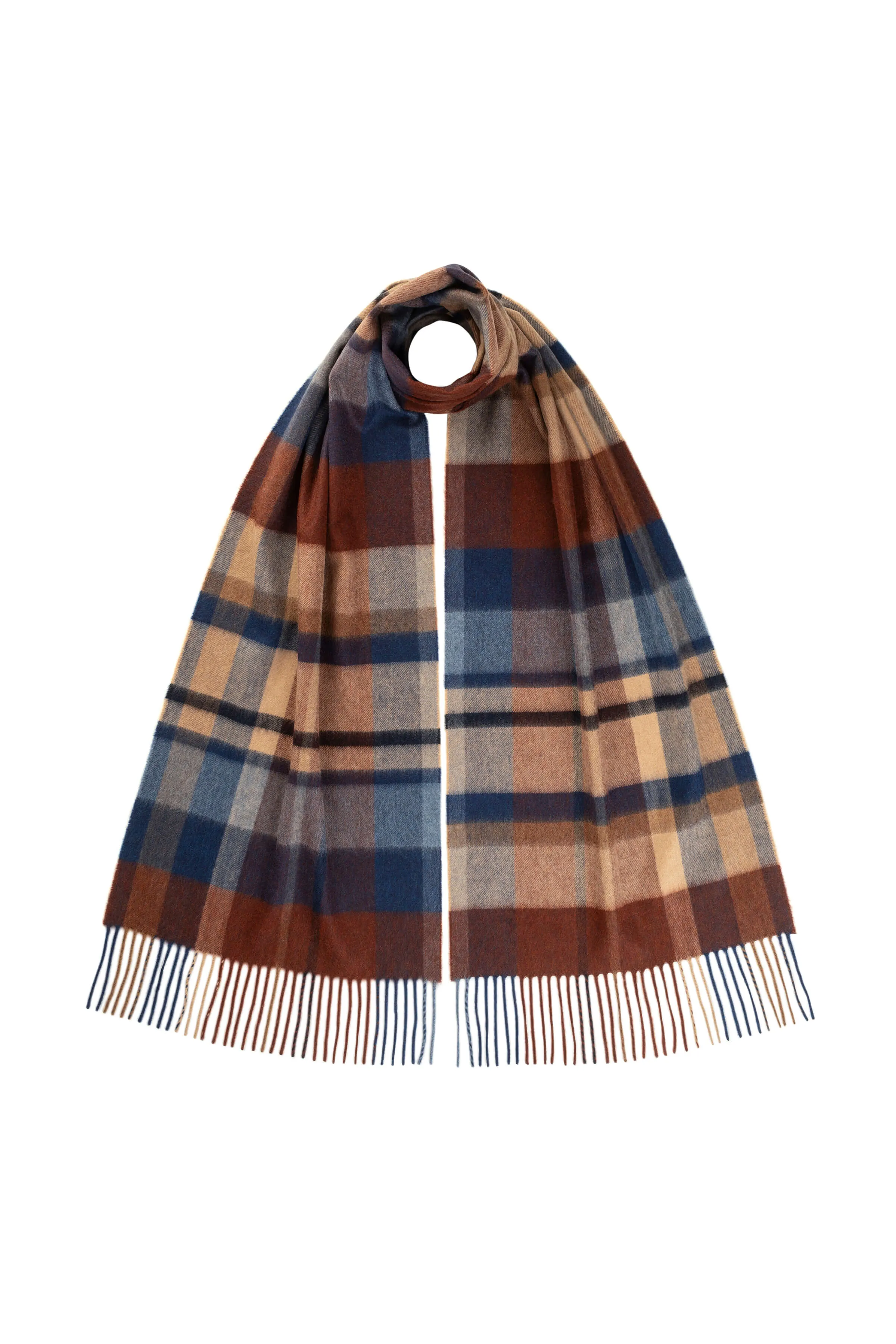 Block Check Cashmere Scarf