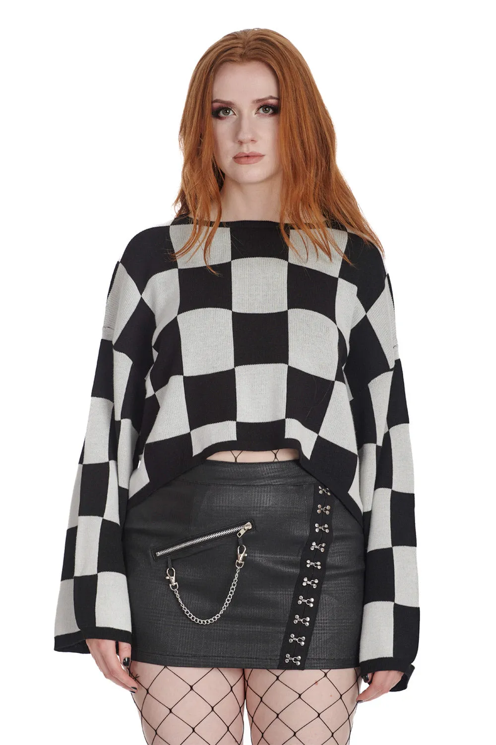 Checkered Babe Sweater