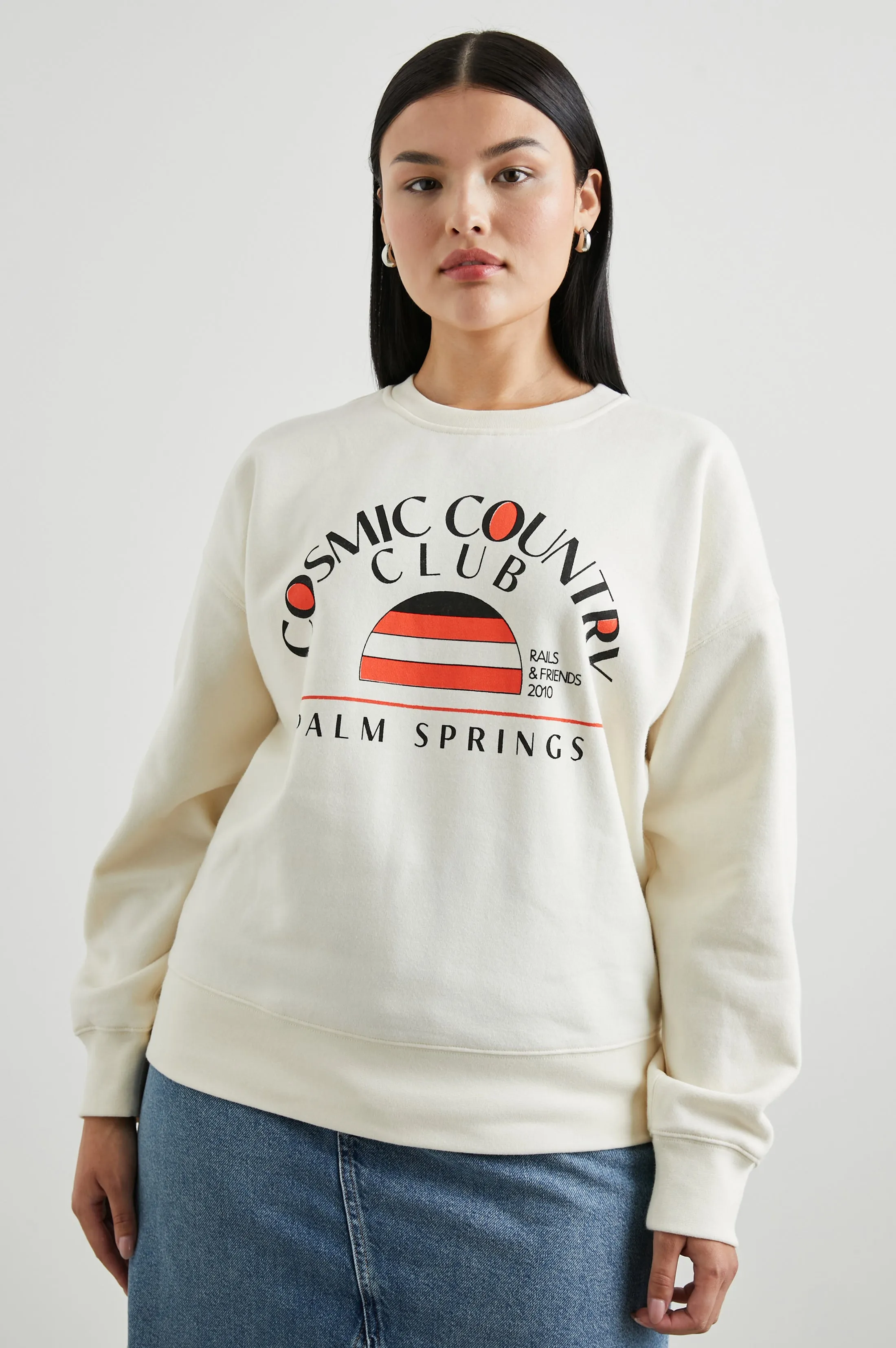 COSMIC COUNTRY CLUB SWEATSHIRT - WINTER WHITE