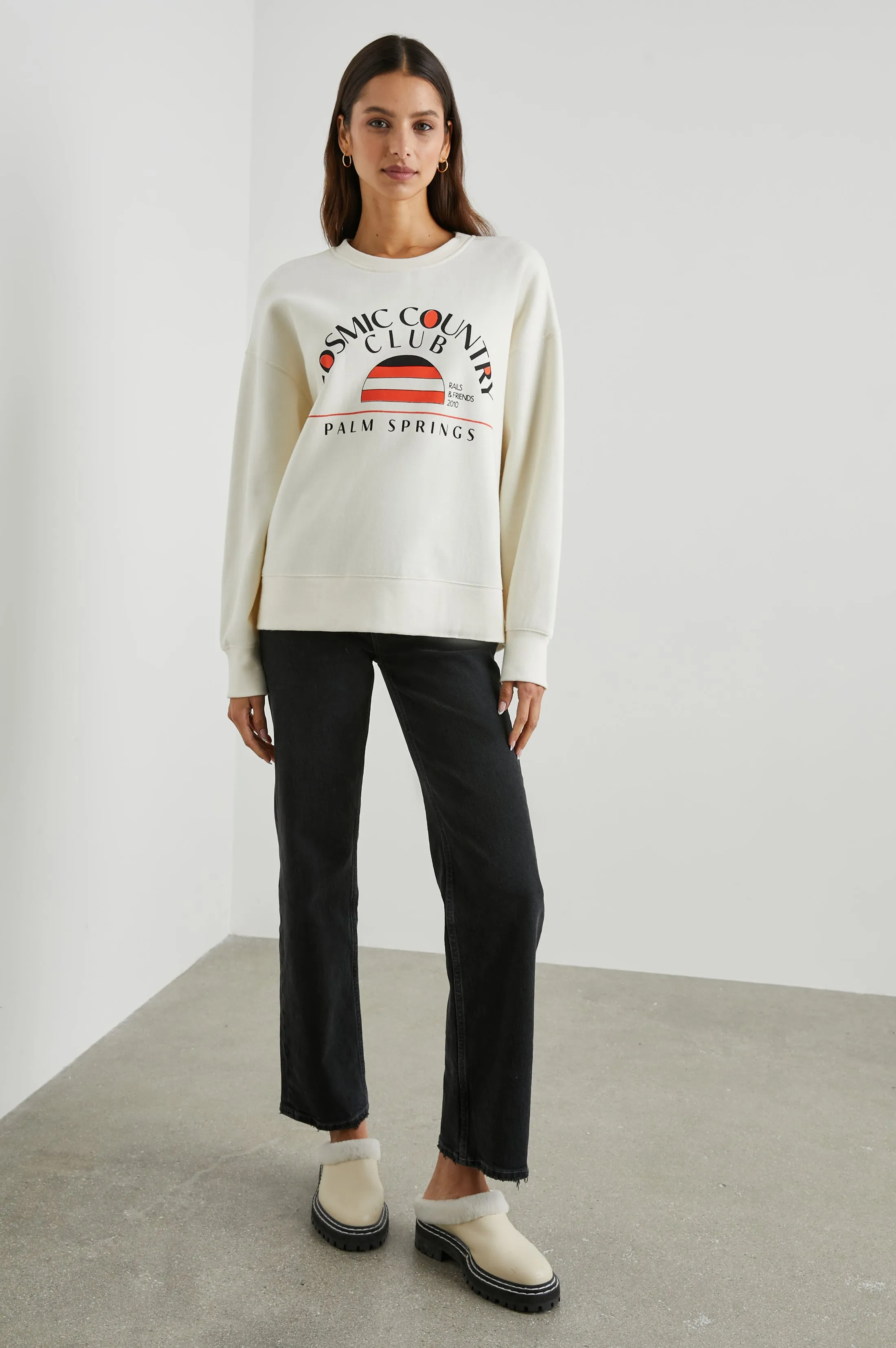 COSMIC COUNTRY CLUB SWEATSHIRT - WINTER WHITE