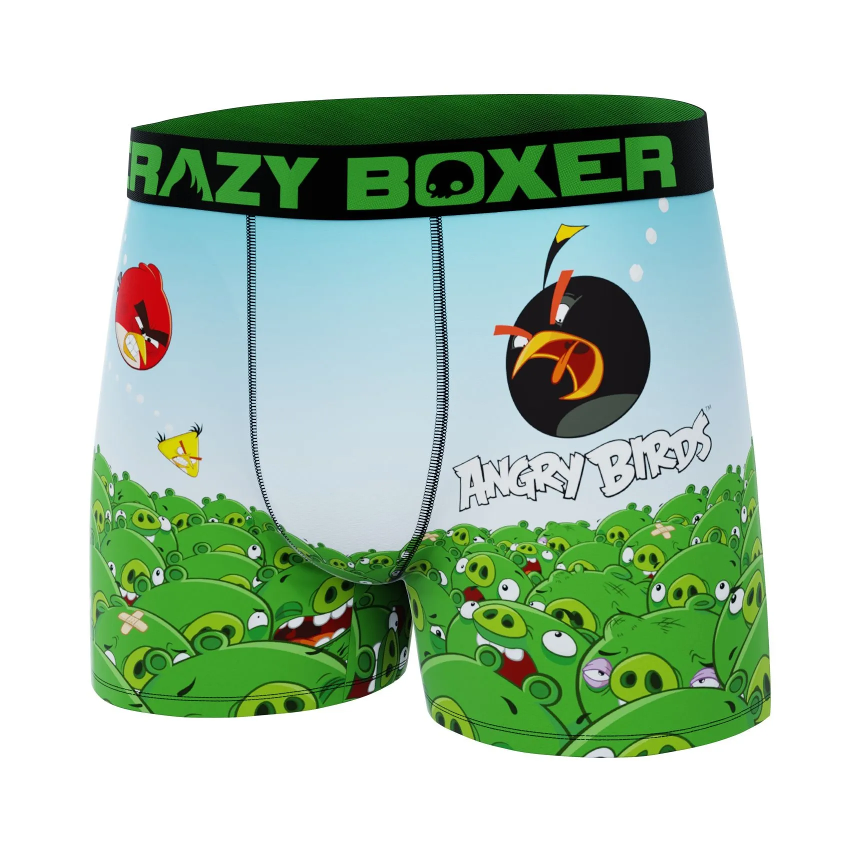 CRAZYBOXER Angry Bird Attack The Pigs Men's Boxer Briefs