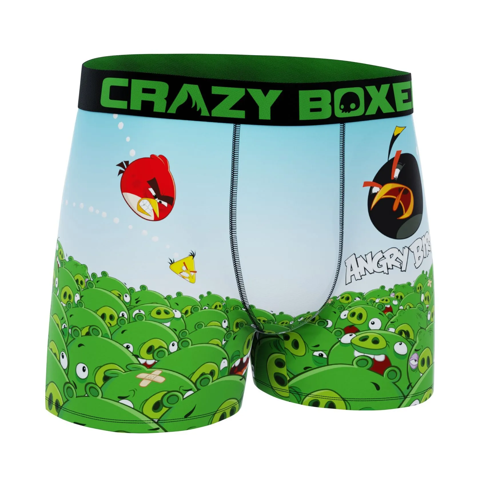 CRAZYBOXER Angry Bird Attack The Pigs Men's Boxer Briefs