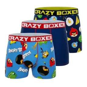 CRAZYBOXER Angry Birds All Characters  Men's Boxer Briefs (3 pack)