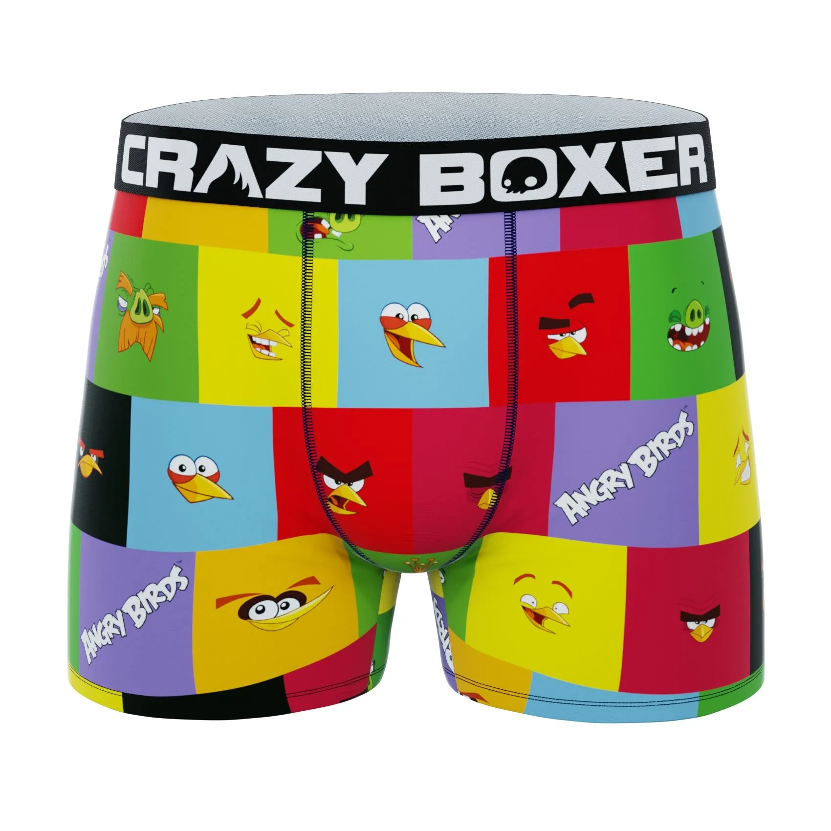 CRAZYBOXER Angry Birds Attack The Pigs Men's Boxer Briefs (3 pack)