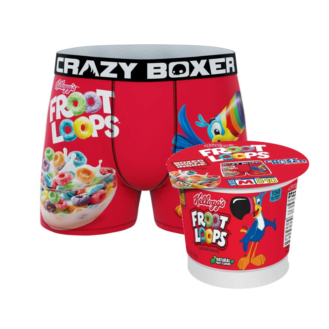 CRAZYBOXER Kellogg's Toucan Sam Boy's Boxer Briefs (Creative Packaging)