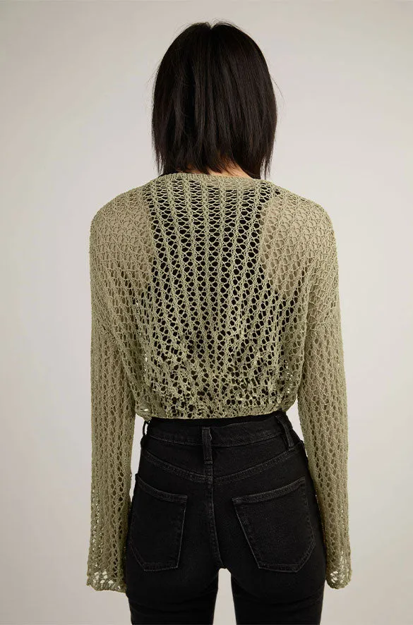 CROPPED CROCHET SWEATER