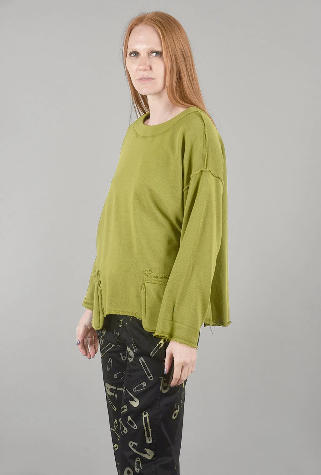 French Terry Ease Pullover, Moss