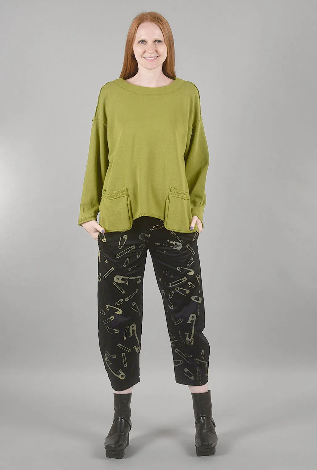 French Terry Ease Pullover, Moss