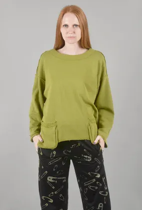 French Terry Ease Pullover, Moss