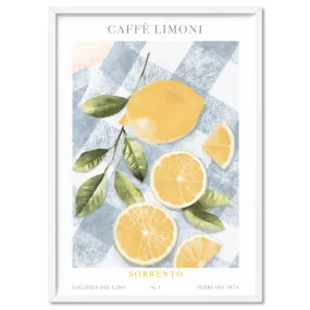 Galleria Del Cibo | Caffe Limoni I - Art Print by Vanessa