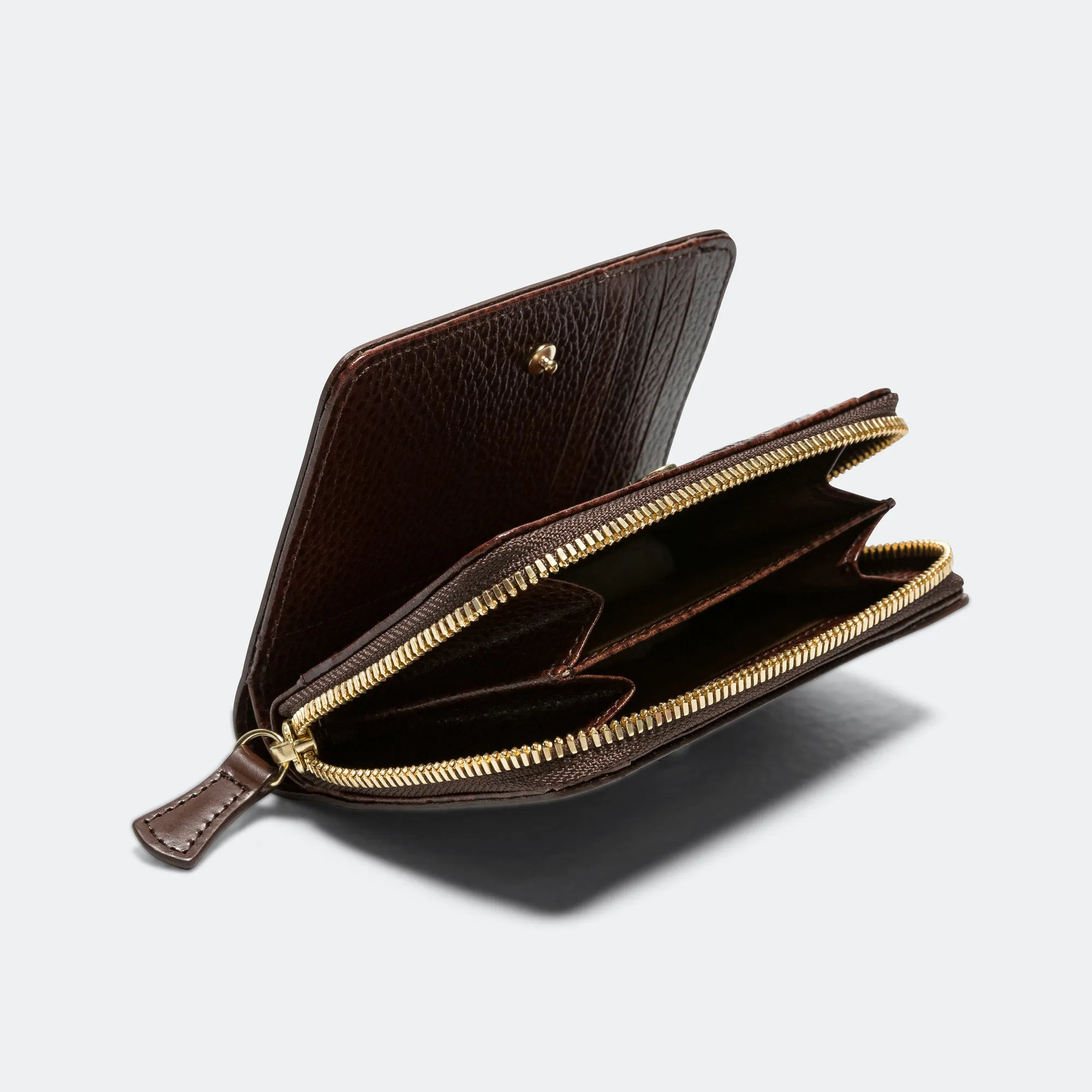 Glaze Zip Wallet - Brown