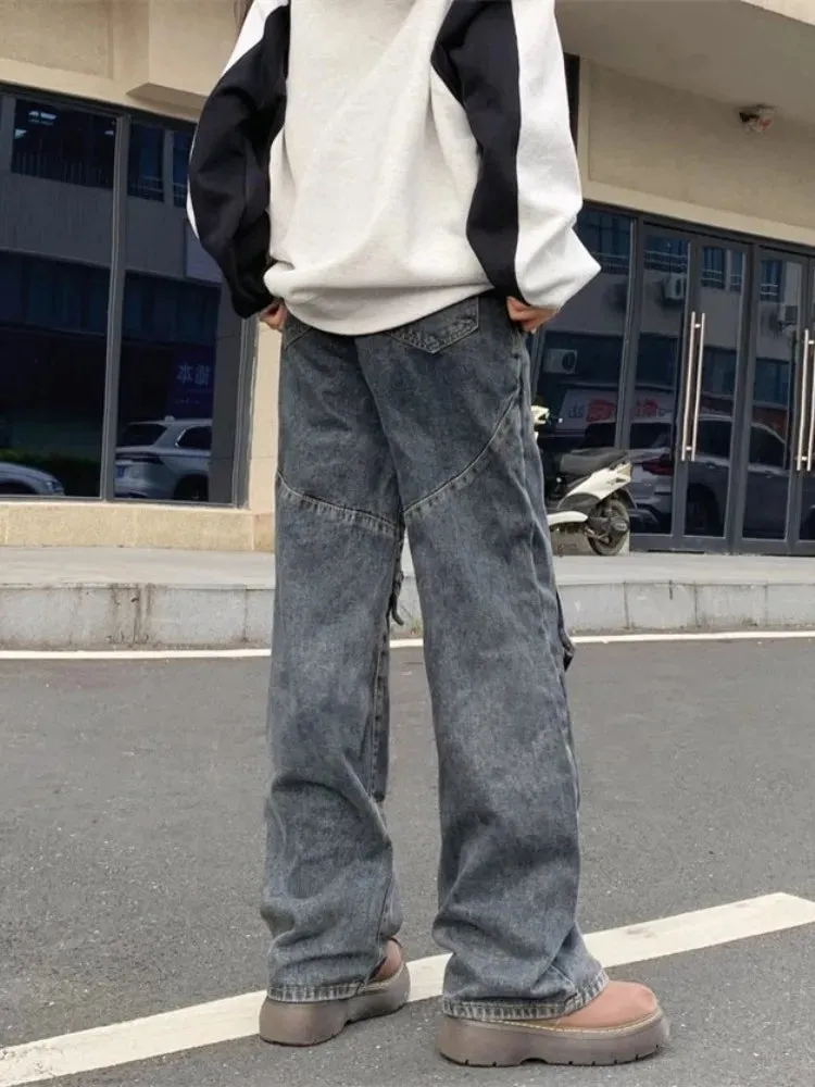 Grunge Baggy Cargo Vintage 90s Distressed Wide Denim Harajuku Oversize Pant