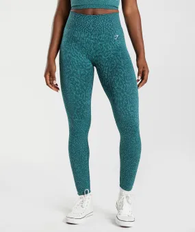 Gymshark Adapt Animal Seamless Leggings - Reef | Winter Teal