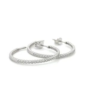 Hooped Diamond Covered Earrings