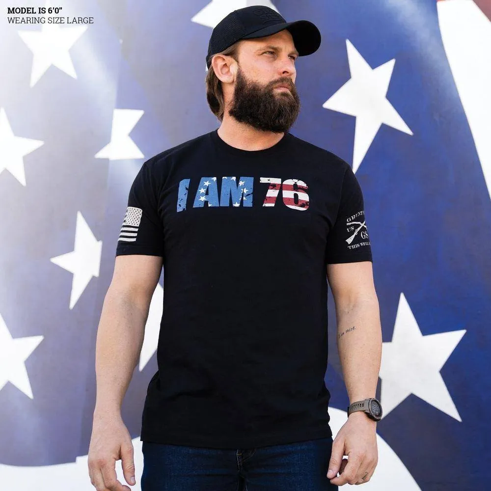 I AM 76 T-Shirt - Black