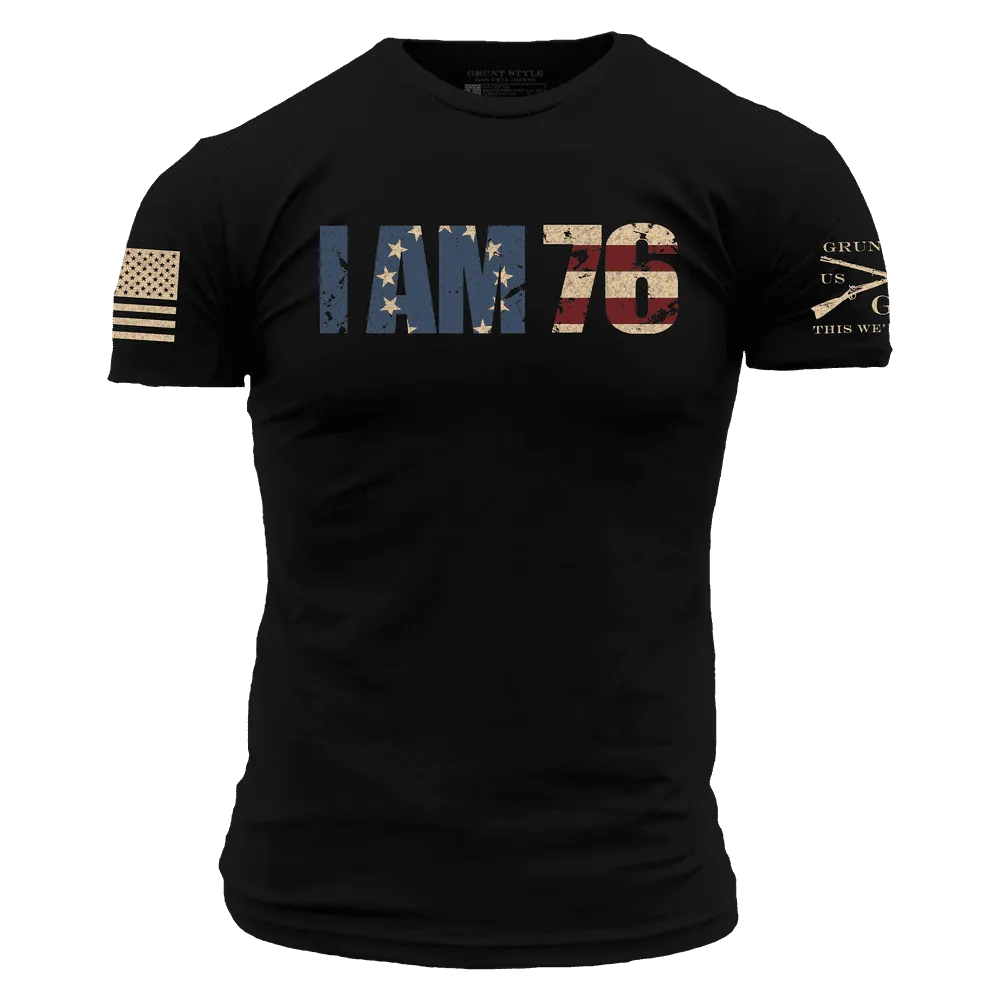 I AM 76 T-Shirt - Black