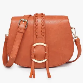 Jen & Co Georgie Buckle Saddle Bag Crossbody- Ginger