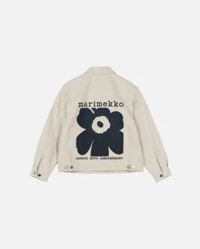 kioski ystävyys unikko denim jacket - cream