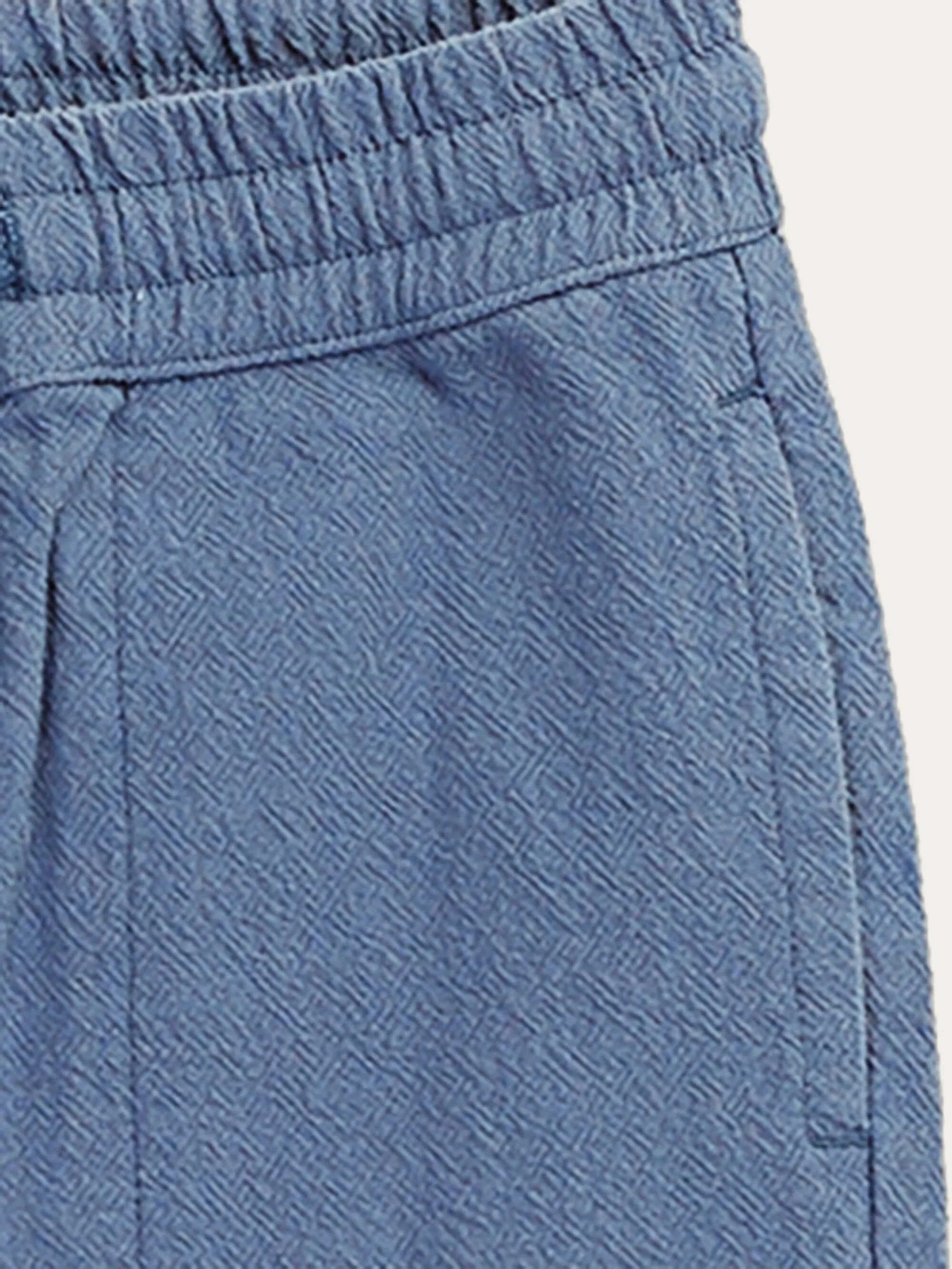 Loose crushed cotton pants - GOTS/Vegan - Moonlight Blue