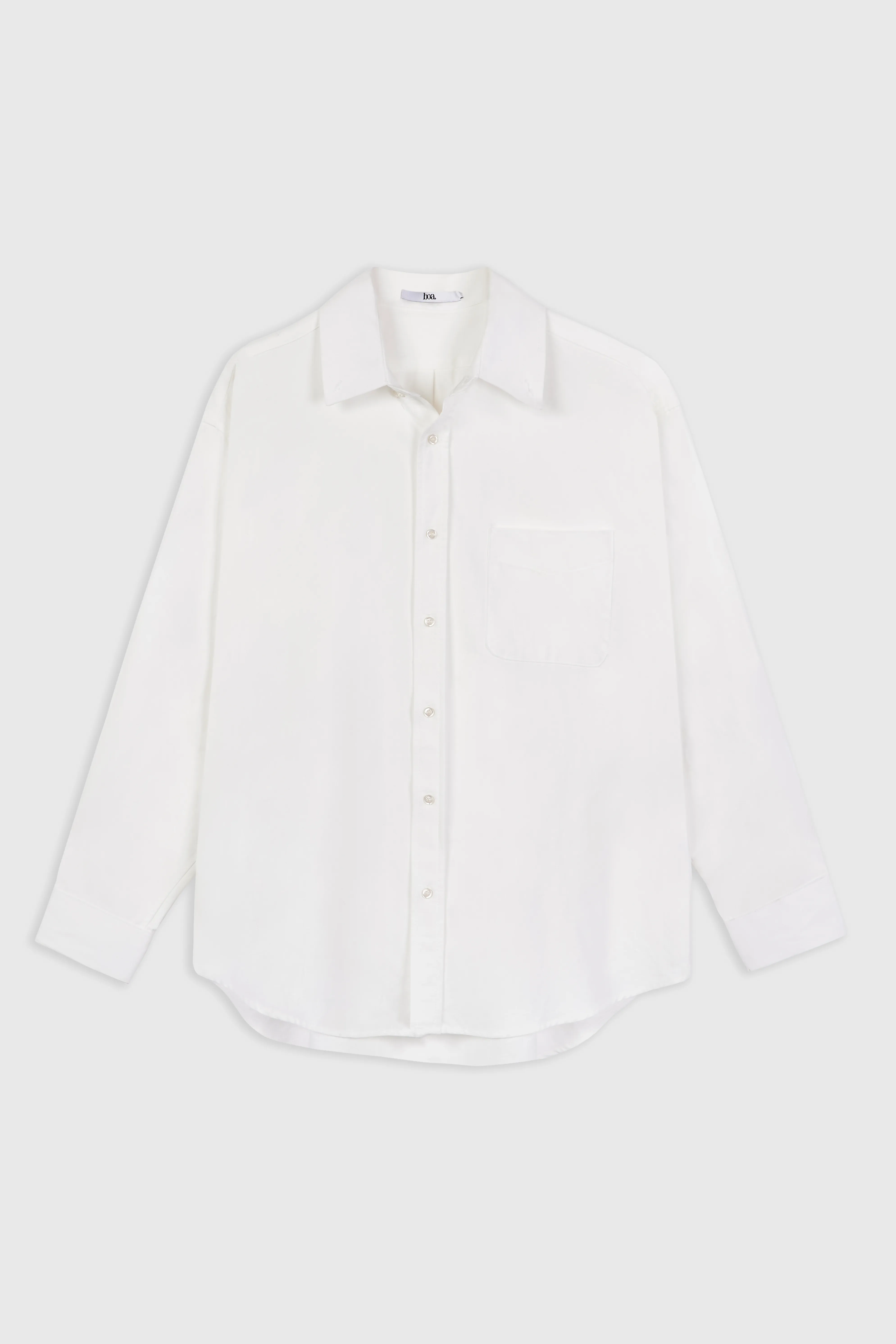 Masculine Oversized Cotton Shirt - White