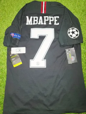 Mbappe Psg Paris Saint Germain 2018 2019 JORDAN VAPORKNIT PLAYER ISSUE Black Away Jersey BNWT M SKU# 918923-012