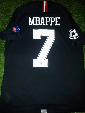 Mbappe Psg Paris Saint Germain JORDAN VAPORKNIT PLAYER ISSUE 2018 2019 Black Jersey SKU# 918923-012 L