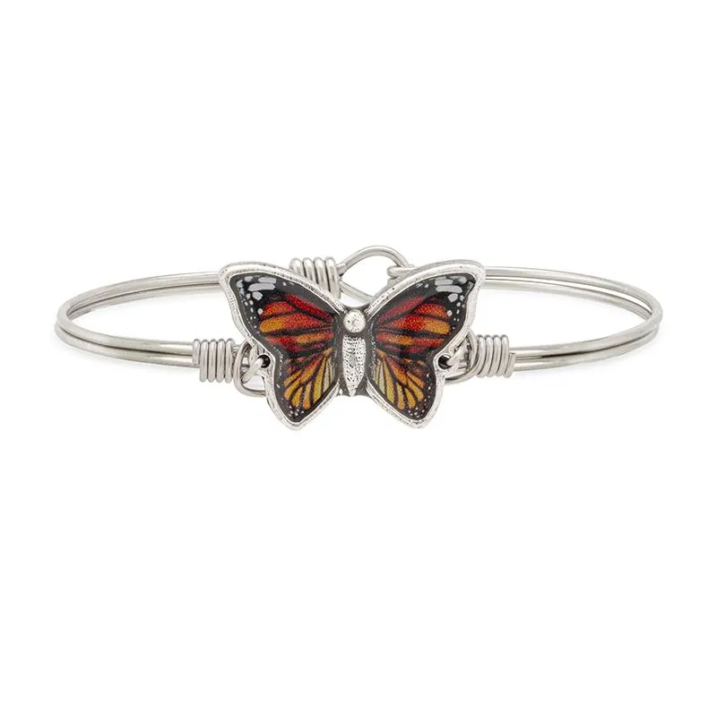 Monarch Butterfly Bangle Bracelet