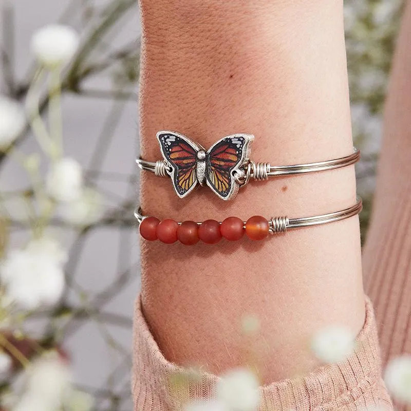 Monarch Butterfly Bangle Bracelet