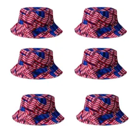 Patriot Wave Bucket Hat Pack of 6