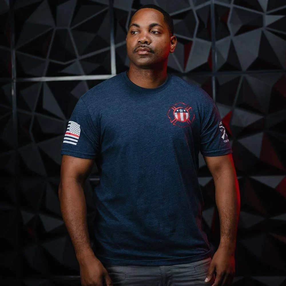 Red Line Crest T-Shirt - Midnight Navy