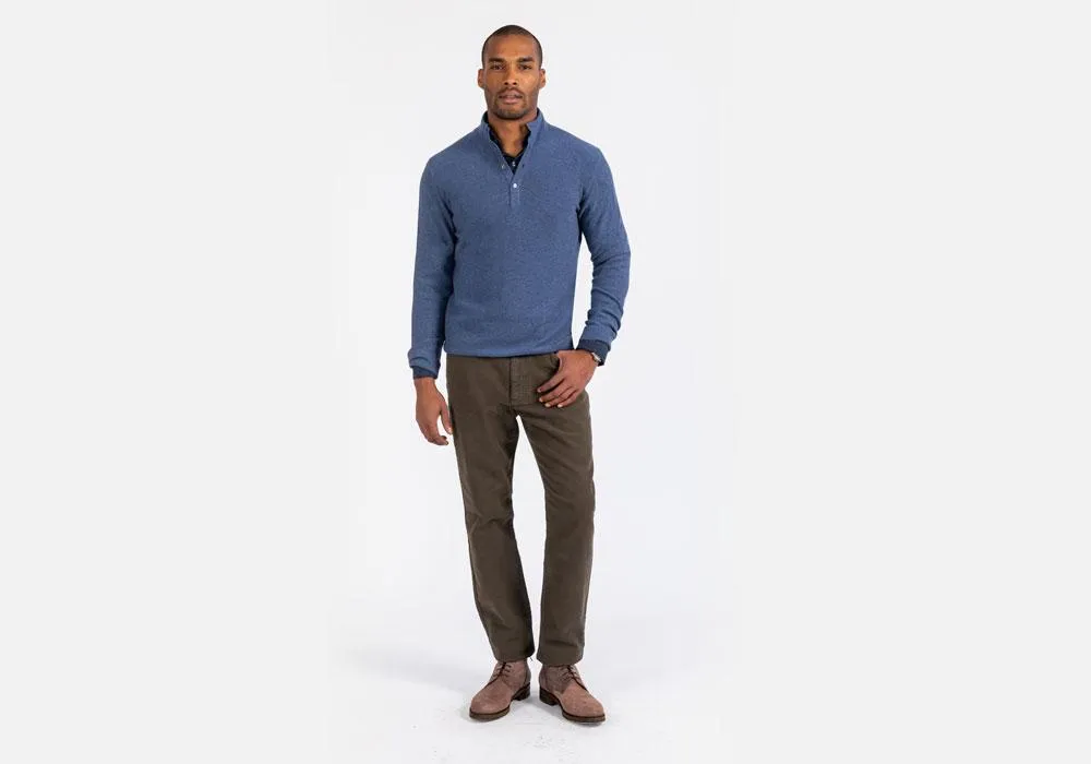 The Blue Heather Reymond Mock Henley