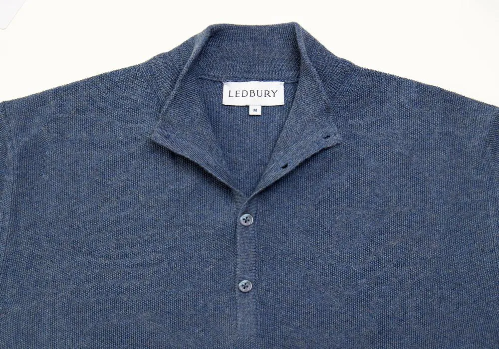 The Blue Heather Reymond Mock Henley