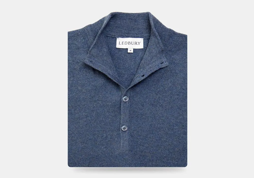 The Blue Heather Reymond Mock Henley