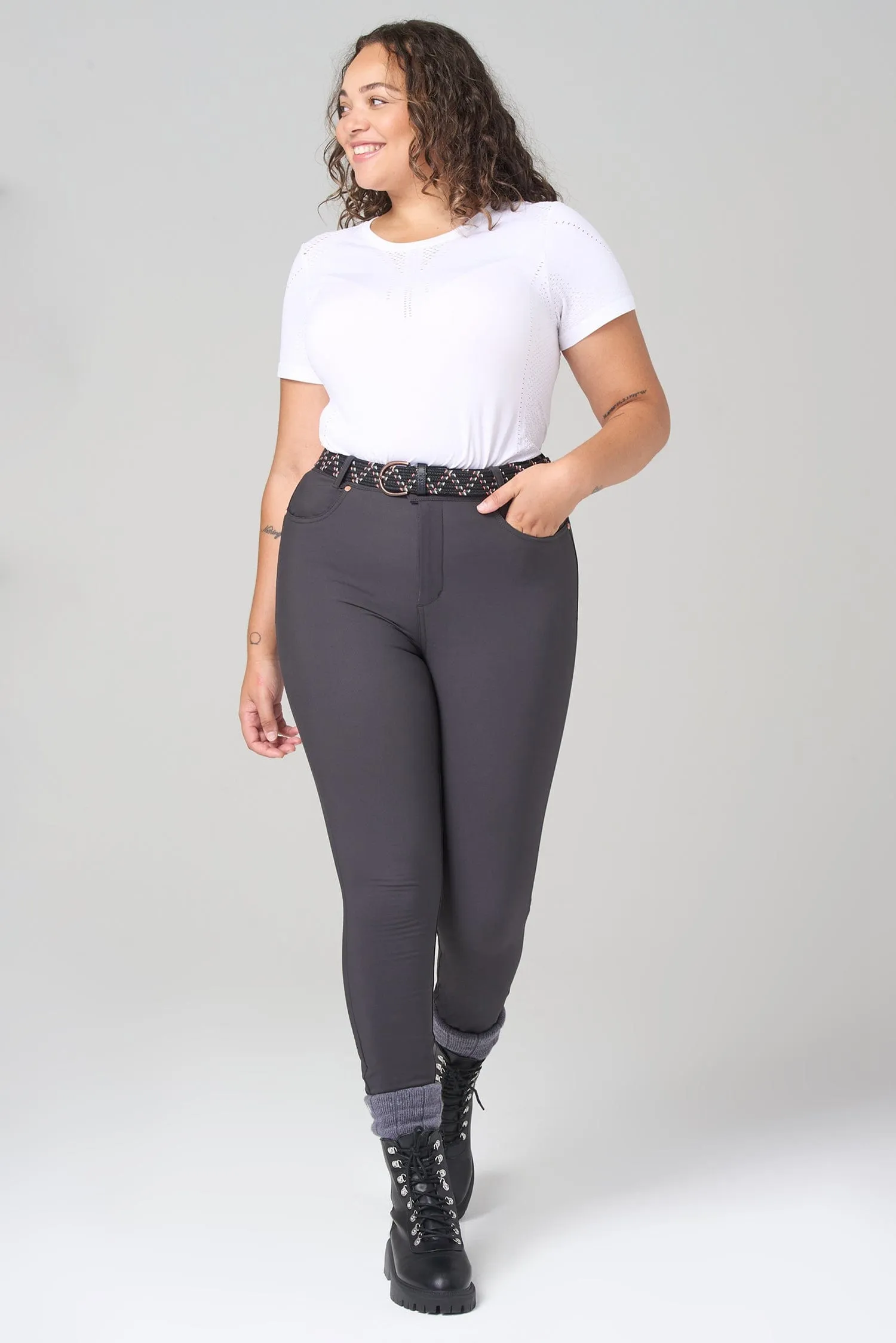 Thermal Skinny Outdoor Pants - Charcoal