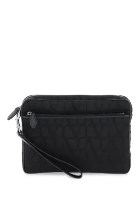 VALENTINO GARAVANI black iconographe pouch