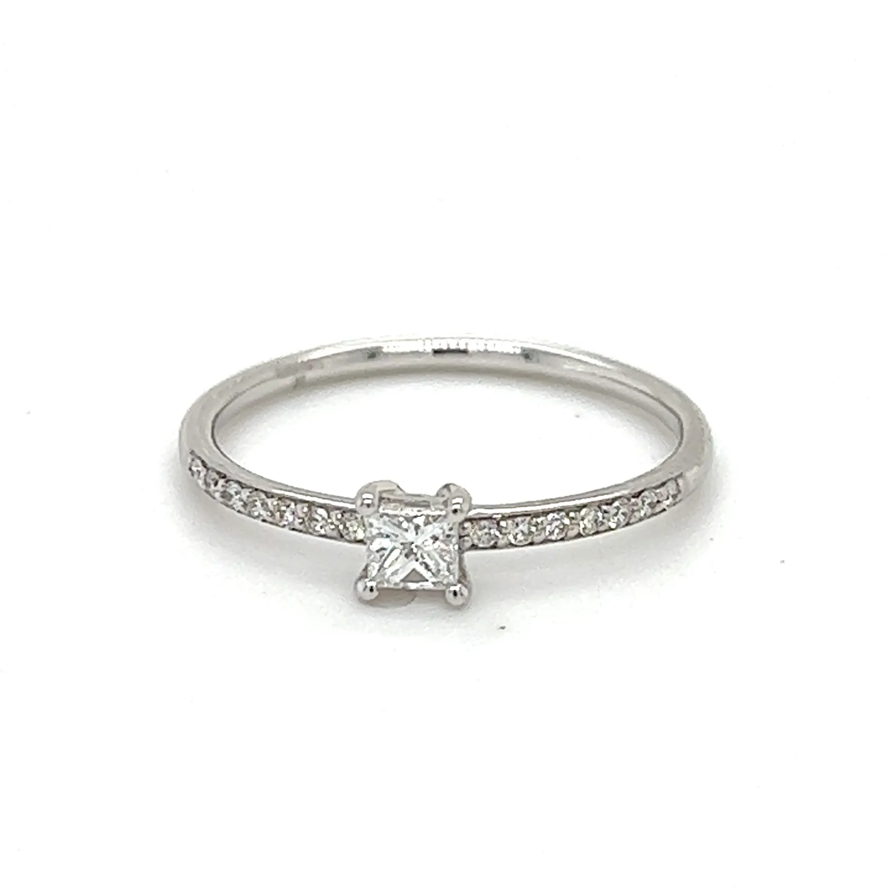 White Gold Princess Cut Diamond Ring