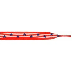 Wholesale Printed Flat 3/8 - Stars and Stripes (12 Pair Pack) Shoelaces